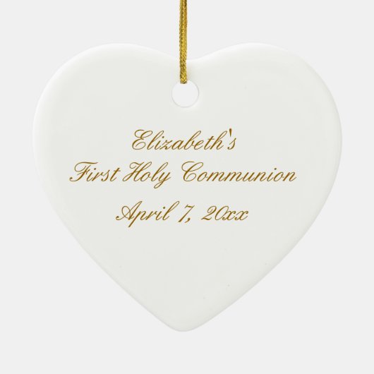Erste Kommunion Commerative Keramik Ornament (Hinten)
