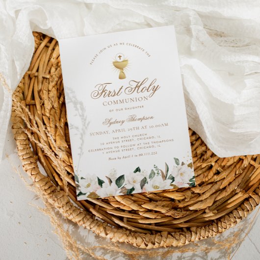 Erste Kommunion der Magnolien Einladung
