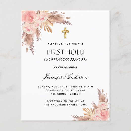 Erste Kommunion der Rose von Pampas (Vorderseite)