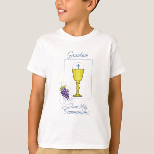 Erste Kommunion des Enkels, Kelch mit Hostie T-Shirt