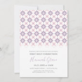 Erste Kommunion Einladung Mädchen 1. Kommunion (Vorderseite)