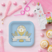 Erste Kommunion, erste blaue Kommunion Pappteller (Party)