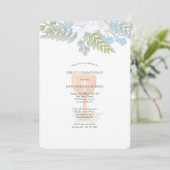 Erste Kommunion Floral Einladung (Stehend Vorderseite)