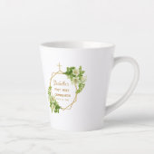 Erste Kommunion Floral Lilies Gold Cross Geometric Milchtasse (Rechts)