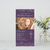 Erste Kommunion Foto Card Einladung - 1. Kommunion (Stehend Vorderseite)