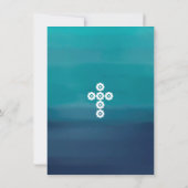 Erste kommunion Foto Card - Einladung des Jungen (Rückseite)