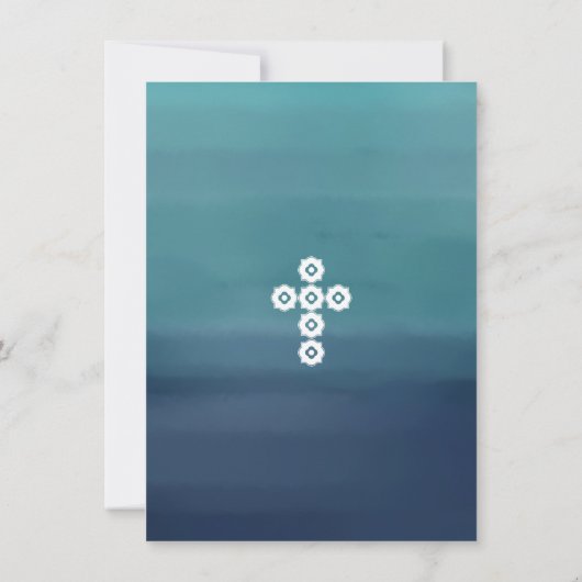 Erste kommunion Foto Card - Einladung des Jungen (Rückseite)