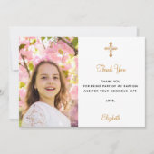 Erste Kommunion Foto Dankeschön Karte (Vorderseite)