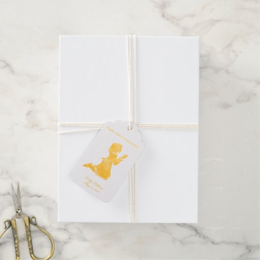 Erste Kommunion Gebet Girl Geschenkanhänger (Mit Schnur)