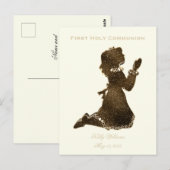 Erste Kommunion Gebet Girl Postkarte (Vorne/Hinten)