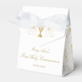 Erste Kommunion goldene Engel Geschenkschachtel (Vorderseite)