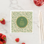 Erste Kommunion Grüne Imitate Gold Foliage Grüne Serviette (Beispiel)