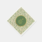 Erste Kommunion Grüne Imitate Gold Foliage Grüne Serviette (Ecke)