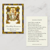 Erste Kommunion Jesus Chalice Erinnerung Visitenkarte (Vorne/Hinten)