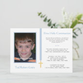 Erste Kommunion - Junge Einladung (Stehend Vorderseite)