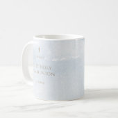 Erste Kommunion Junge Wasserfarbe Blau Kaffeetasse (Vorderseite Links)