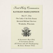 Erste Kommunion Katholische Erinnerung an die Heil (Rückseite)