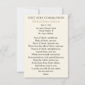 Erste Kommunion Katholische Erinnerung an die Heil Ankündigung (Rückseite)