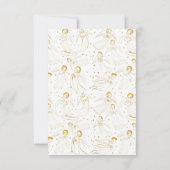 Erste kommunion katholische Mädchen goldene Engel Einladung (Rückseite)