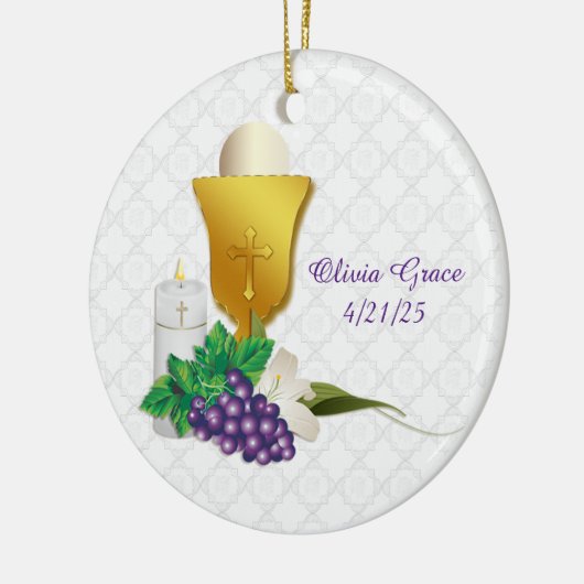 Erste Kommunion Keramik Ornament (Links)