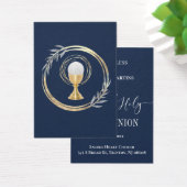 Erste Kommunion Klassische Blaue Erinnerungskarte (Schreibtisch)