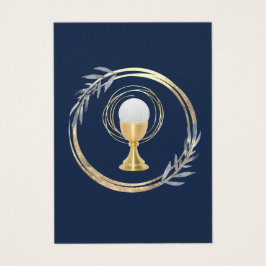 Erste Kommunion Klassische Blaue Erinnerungskarte