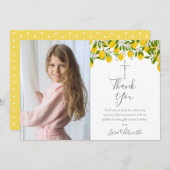 Erste Kommunion Lemons Silver Cross Foto Dankeskarte (Vorne/Hinten)