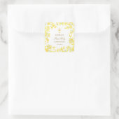 Erste Kommunion Mimosa Quadratischer Aufkleber (Tasche)