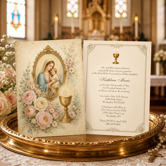 Erste Kommunion nach traditionellem Ritus Einladung