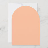 Erste Kommunion Peach Arch Simple Girl Script Einladung (Rückseite)
