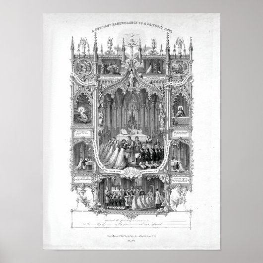 Erste Kommunion Personal Memorial (weiß) Poster (Vorne)