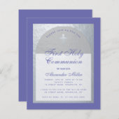 Erste Kommunion: Silberne Gewalt - Einladung (Vorne/Hinten)