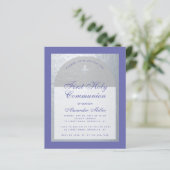 Erste Kommunion: Silberne Gewalt - Einladung (Stehend Vorderseite)