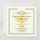 Erste Kommunionenbestätigung des Gelben Kreuzes Einladung (Vorderseite)