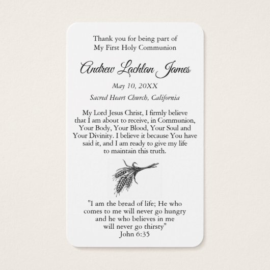 Erste Kommunionengebete | Junge & Mädchen 2 (Rückseite)