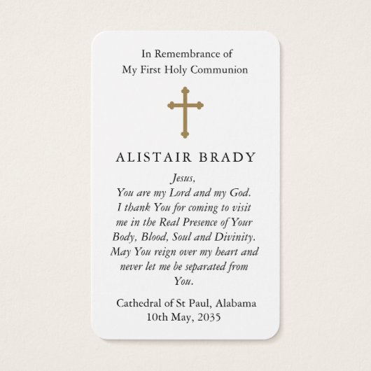 Erste Kommunionengebete | Kommune (Rückseite)