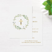 Erste kommuniongrüne Erinnerungskarte (Schreibtisch)