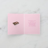 Erste Kommunions-brünettes Mädchen Karte (Innenseite)