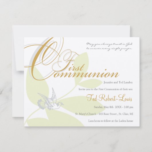 Erste Kommunions-Einladung Einladung (Vorderseite)