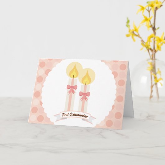 Erste Kommunions-Feier Karte (Gelbe Blume)