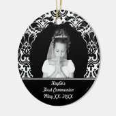 Erste Kommunions-Foto-Verzierung Keramik Ornament (Links)
