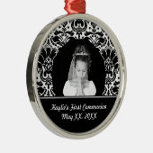 Erste Kommunions-Foto-Verzierung Silbernes Ornament (Rechts)