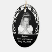 Erste Kommunions-Oval-Verzierung Keramik Ornament (Links)