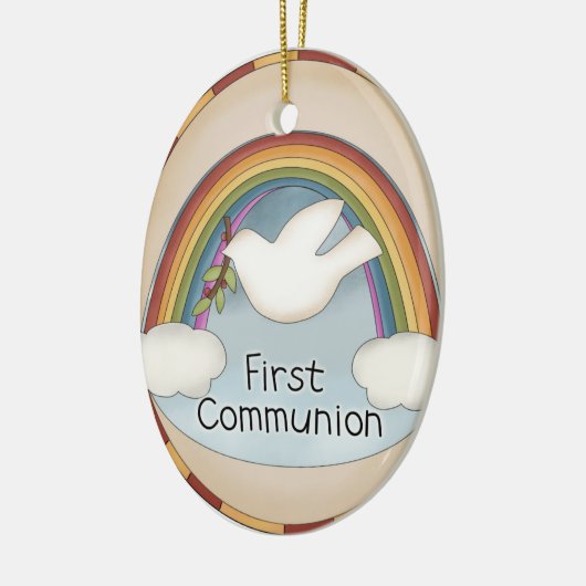 Erste Kommunions-religiöse Verzierung oder Keramik Ornament (Links)