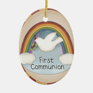 Erste Kommunions-religiöse Verzierung oder Keramik Ornament