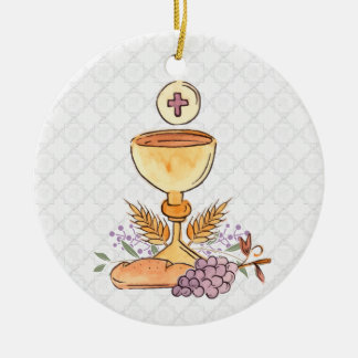 Erste Kommunions-Symbole Keramik Ornament