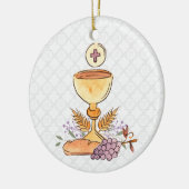 Erste Kommunions-Symbole Keramik Ornament (Links)