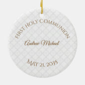 Erste Kommunions-Symbole Keramik Ornament (Hinten)