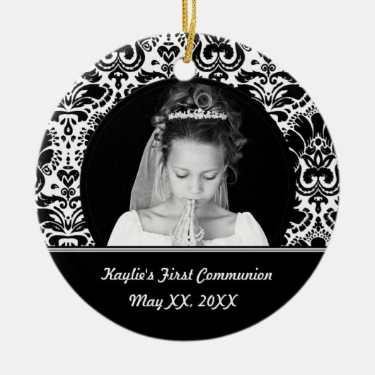 Erste Kommunions-Verzierung Keramik Ornament (Vorne)