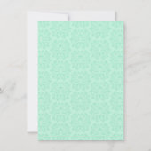 Erste Kommunionsbestätigung der tadellosen grünen Einladung (Rückseite)